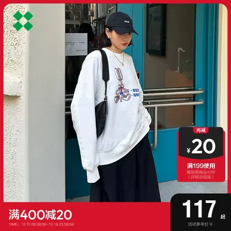 SEMIRPLUS森马卫衣2023春季新款兔子图案男女同款纯棉上衣图片
