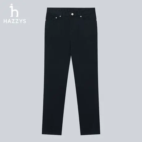 【商场同款】Hazzys哈吉斯修身纯色休闲裤男士2024年春季新款裤子商品大图