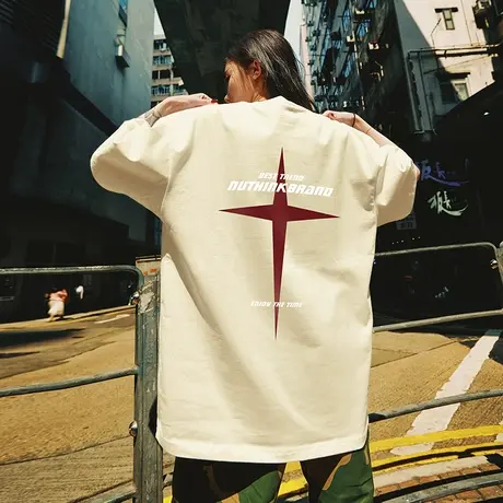 欧美高街嘻哈T恤男潮国潮潮牌ins中性风短袖男款宽松半袖上衣夏季商品大图