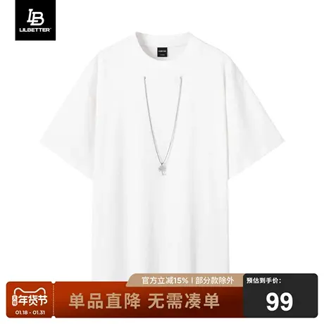 Lilbetter男士短袖t恤夏季潮牌薄款宽松体恤夏天百搭休闲半截袖LB商品大图