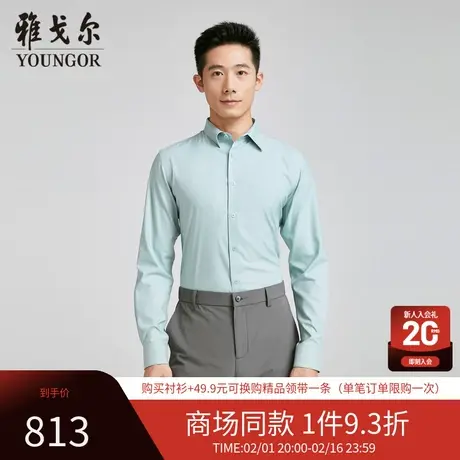 【商场同款】雅戈尔男士长袖衬衫新款官方商务休闲上班穿衬衫男商品大图