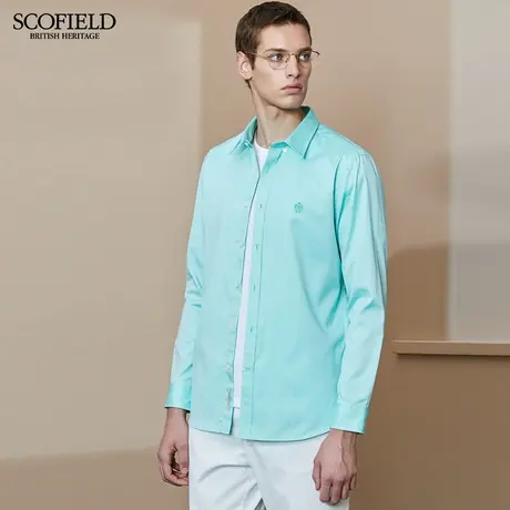 【1.5折秒杀】SCOFIELD男士长袖衬衫春季修色男新疆棉柔软衬衣男图片