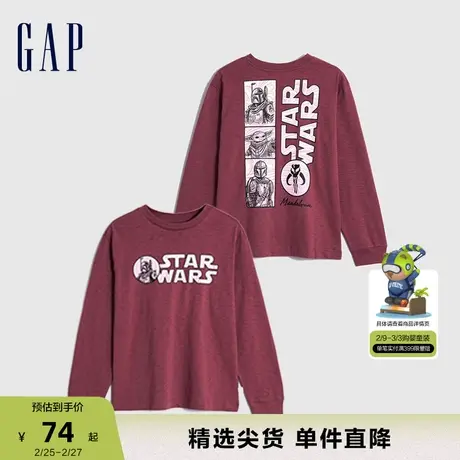 【星球大战联名】Gap男童春秋长袖T恤儿童装洋气休闲上衣735940商品大图