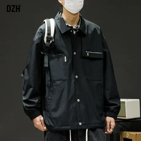 男士衣服男款外套潮牌男2024新款美式宽松工装夹克男装春秋款上衣商品大图