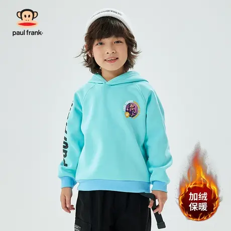 大嘴猴童装儿童加绒卫衣连帽男童2023秋冬新款中大童上衣女童帽衫商品大图