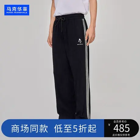 【商场同款】马克华菲2023秋季新款玉米粒格子男裤灯芯绒直筒长裤图片