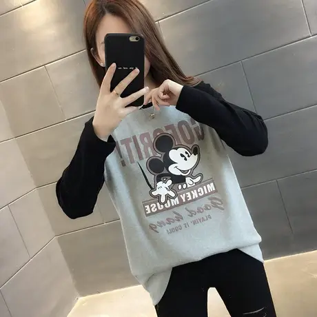 韩版纯棉长袖T恤宽松打底衫女装2023年新款爆款秋装秋款上衣服潮商品大图