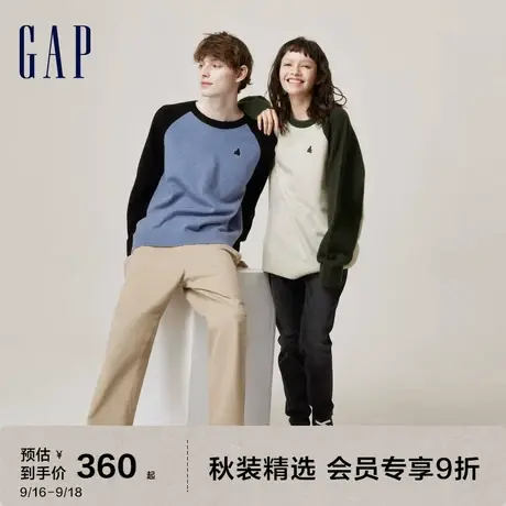 Gap男女装秋季2023新款休闲宽松长袖毛衣718689情侣针织衫图片