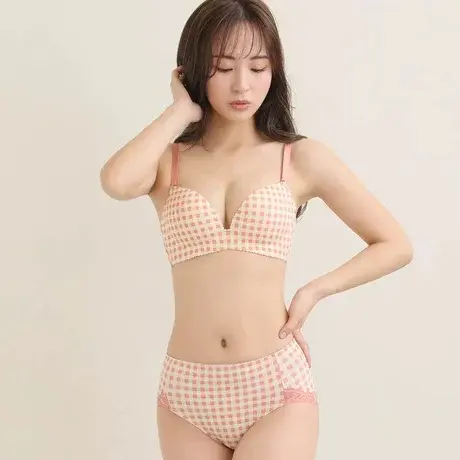 爱美菲露内裤女日系清新网格低腰三角裤薄款简约舒适透气1100521商品大图