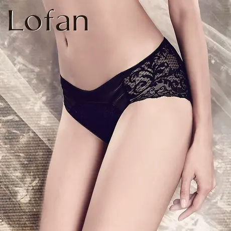 Lofan性感无痕内裤蕾丝提臀中腰三角裤女士内裤舒适透气5126商品大图