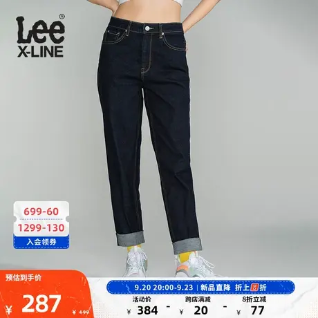 LeeXLINE经典五袋款清水洗女士牛仔长裤日常休闲显瘦四季款潮流图片