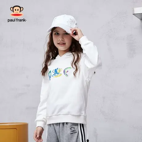 大嘴猴童装男童卫衣2023新品女童圆领套头长袖中大童休闲连帽衣图片