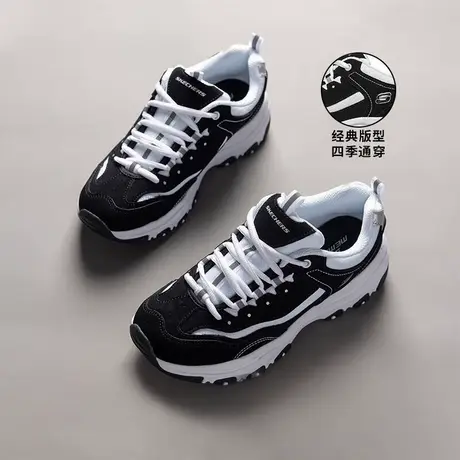 Skechers斯凯奇女鞋春夏夏季款运动黑白熊经典款老爹鞋休闲熊猫鞋图片