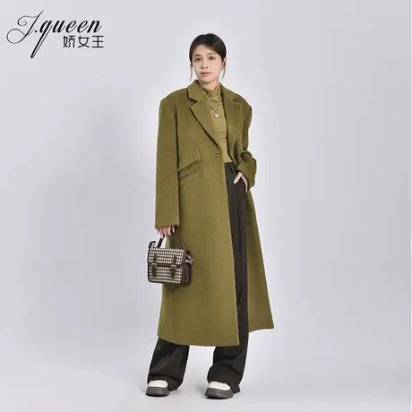 毛呢西装大衣女秋冬季新款气质高级感加厚中长款廓形西服呢子外套商品大图