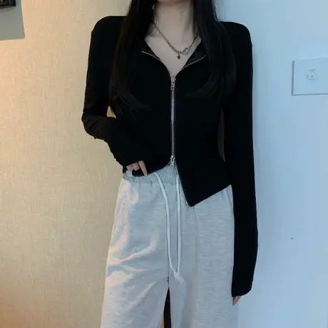 短款外套女春秋薄款2021年新款韩版长袖百搭休闲开衫早秋上衣服潮商品大图