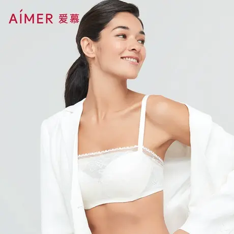 爱慕内衣女小胸聚拢防走光抹胸式文胸美背蕾丝bra胸罩AM157261商品大图