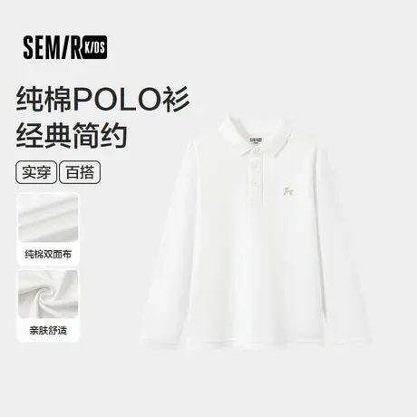 森马儿童2025年秋季男中童T恤纯棉POLO衫商品大图
