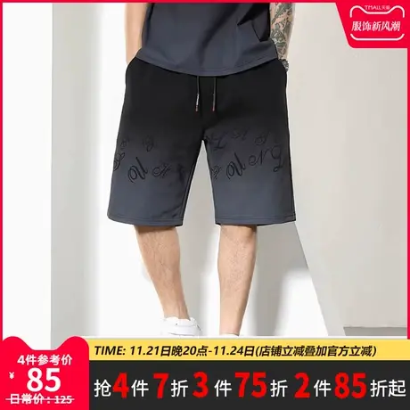 GxxH大码男装潮牌胖子宽松五分裤子肥佬夏季加肥加大渐变休闲短裤商品大图