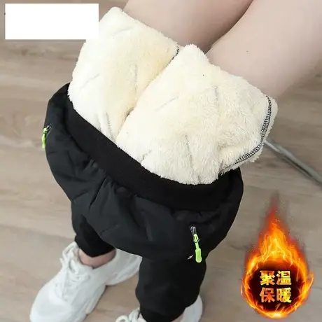 恋上17号棉裤女冬季加绒加厚羊羔绒休闲裤秋冬妈妈高腰外穿束脚裤图片