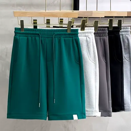 日系纯色短裤工装裤男夏季休闲直筒裤宽松百搭潮牌潮流沙滩五分裤商品大图