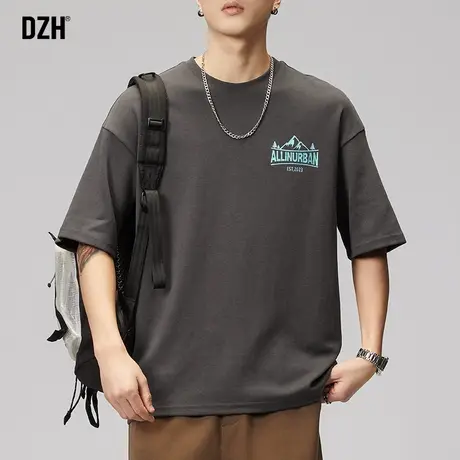 男士美式重磅t恤男短袖夏季男款情侣装夏装半袖衣服半截袖体恤衫商品大图