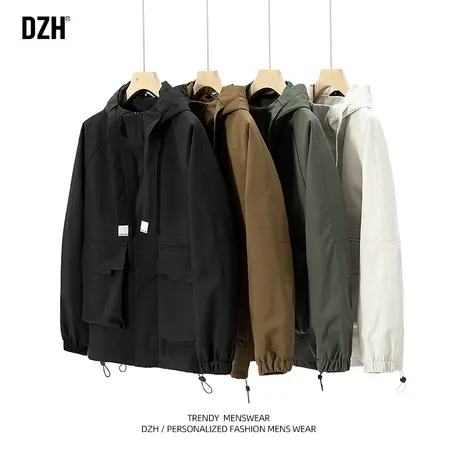 男士工装冲锋衣外套男春秋季休闲潮牌男装2023新款情侣装运动夹克图片