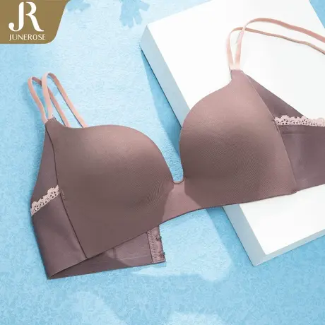 六月玫无痕内衣女夏季小胸聚拢显大收副乳调整型平胸专用美背文胸商品大图