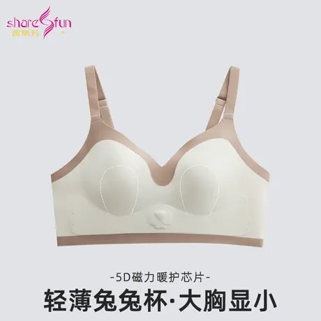 霞黛芳2件装超薄无痕内衣女大胸显小文胸小胸聚拢夏季兔耳朵薄款商品大图