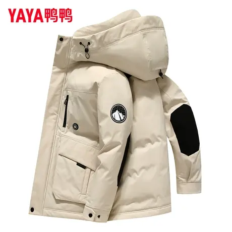 【王一博同款】鸭鸭冬季羽绒服男情侣款户外运动工装风保暖外套男图片