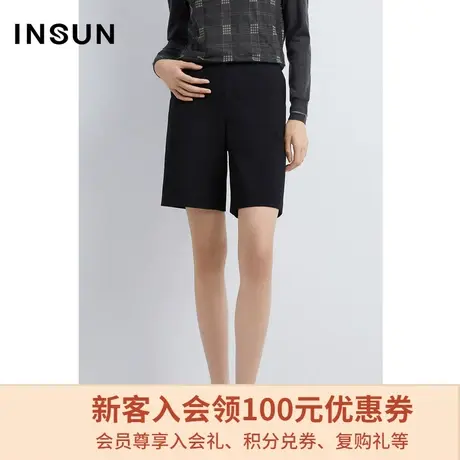 恩裳商场同款春秋季潮ins高腰显瘦港味气质直筒休闲短裤女图片