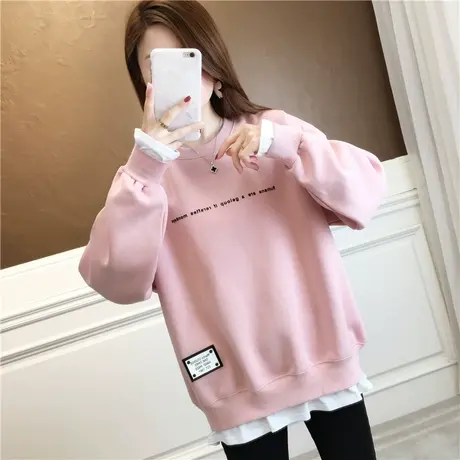 设计感小众早春装卫衣女春秋季韩版宽松薄款ins假两件上衣外套潮商品大图