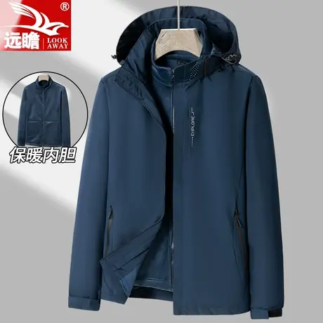 秋季男士夹克2023新款潮流青年宽松休闲百搭连帽春秋上衣外套男款商品大图