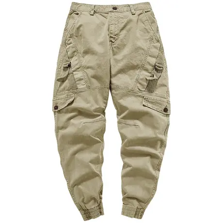 VIP束脚裤子男士工装裤潮牌多口袋伞兵裤春秋休闲宽松运动小脚裤商品大图