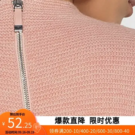 艾格女装春季纯色休闲时尚韩版潮宽松套头薄款长袖针织衫Y26图片