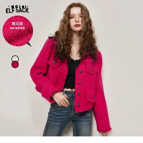 妖精的口袋【千金出行】法式粗花呢小香风外套女2023秋季新款上衣商品大图
