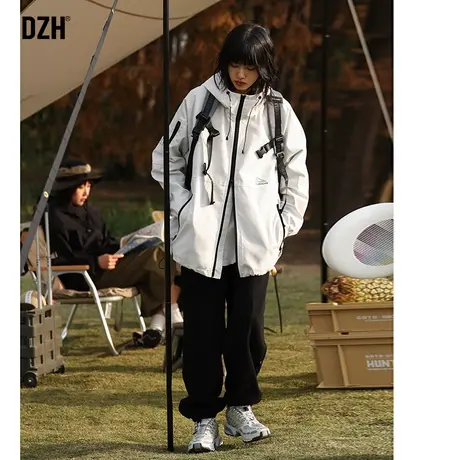 工装冲锋衣男士休闲外套男春秋款男装2023新款衣服情侣装春装上衣商品大图