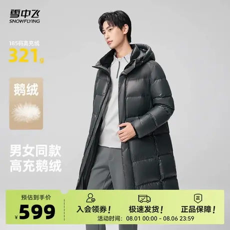 【成毅推荐】雪中飞25黑曜石3.0冬新情侣鹅绒服高充绒高级穿搭商品大图