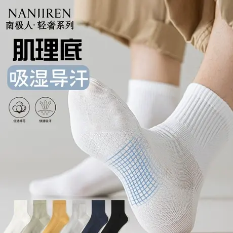 南极人袜子男款中筒袜男士棉袜夏季薄款中筒透气男袜休闲商务袜新商品大图