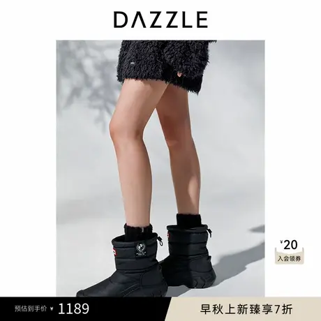 DAZZLE地素 中筒靴2024冬季新款熊猫系列联名雪地靴商品大图