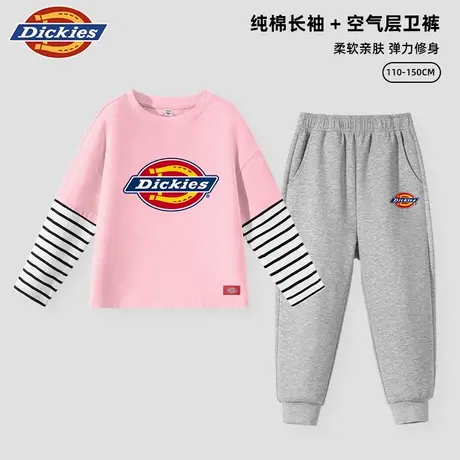 Dickies童装女童秋款套装时尚T恤大童运动秋季2025新款衣服A商品大图