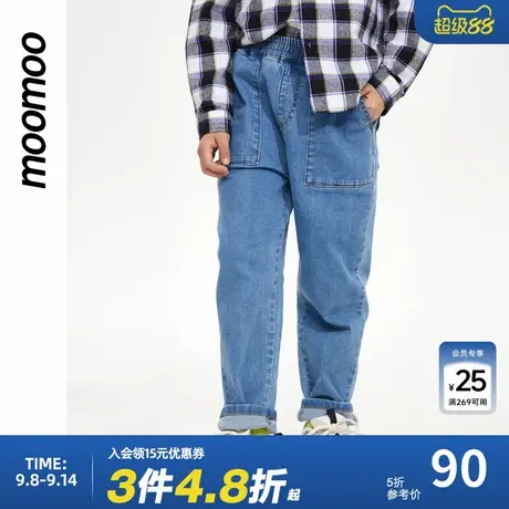 美特斯邦威童装新款男童牛仔长裤休闲百搭潮流舒适透气牛仔裤男孩商品大图