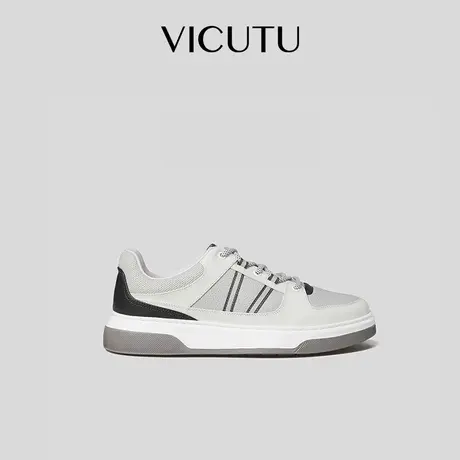 VICUTU/威可多休闲鞋男秋季舒适牛皮革商务通勤百搭运动款男鞋商品大图