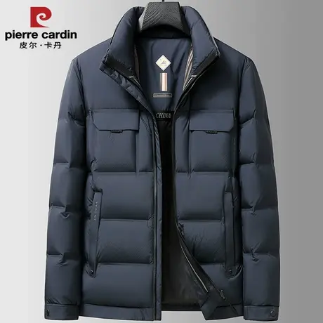 皮尔卡丹高端立领短款羽绒服男冬季2025新款中年时尚休闲保暖外套商品大图