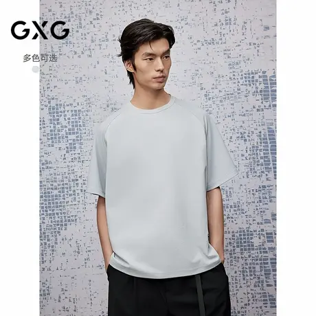 GXG男装 圆领T恤简约短袖针织 2025年夏季新品G25X442105商品大图