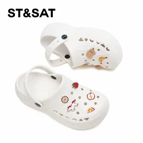 星期六洞洞鞋女士外穿防滑厚底增高沙滩鞋女款女鞋夏季新款凉拖鞋商品大图