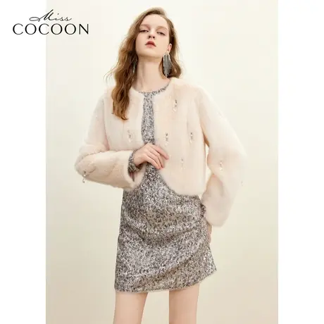 misscocoon23千金玛德琳秋冬新款水貂毛真皮小香风高级感皮草外套商品大图