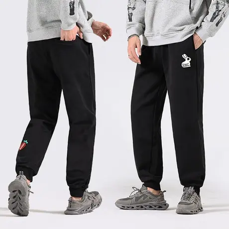 疯狂的兔子联名休闲卫裤情侣装2023秋冬新款潮牌ins百搭运动裤子图片