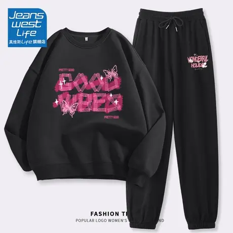 真维斯LIFE秋装女2023年新款爆款时尚套装微胖显瘦早秋穿搭两件套商品大图