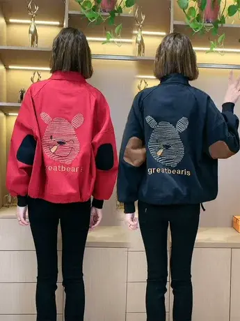 2023春秋新款高级感炸街宽松外套女装韩版休闲夹克棒球服牛仔上衣商品大图