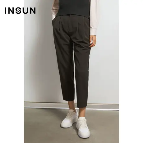 INSUN恩裳秋季九分小脚直筒西装裤商品大图